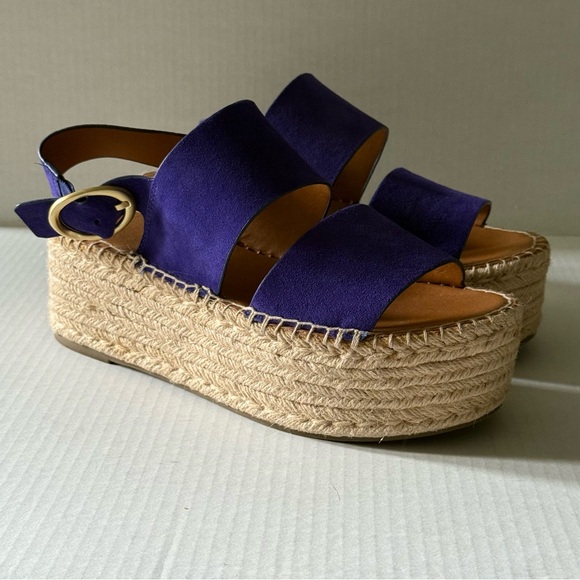 SARTO By Franco Sarto Purple Espadrille Wedges Women’s Size 10M Platform - Picture 1 of 10
